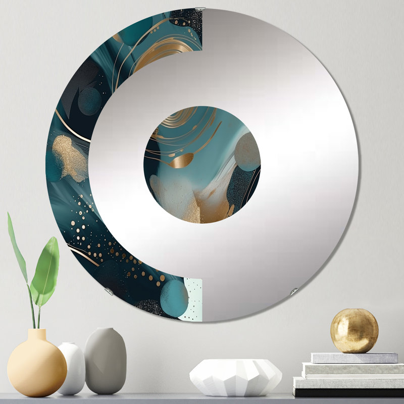 Greyso - Miroir mural demi-cercle, 23,6 po x 23,6 po