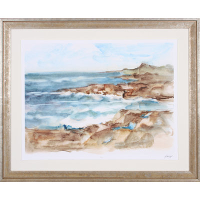 « côtier aquarelle iv », reproduction d’art encadrée