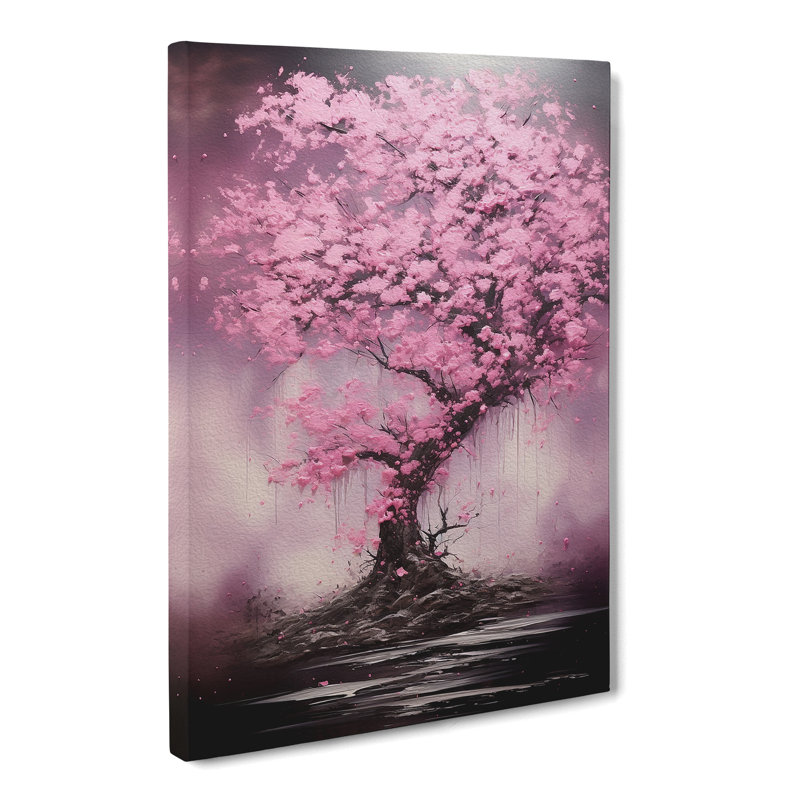 Cherry Blossom Tree Action Painting No.4 - Print, 50cm H x 35cm W x 3cm D