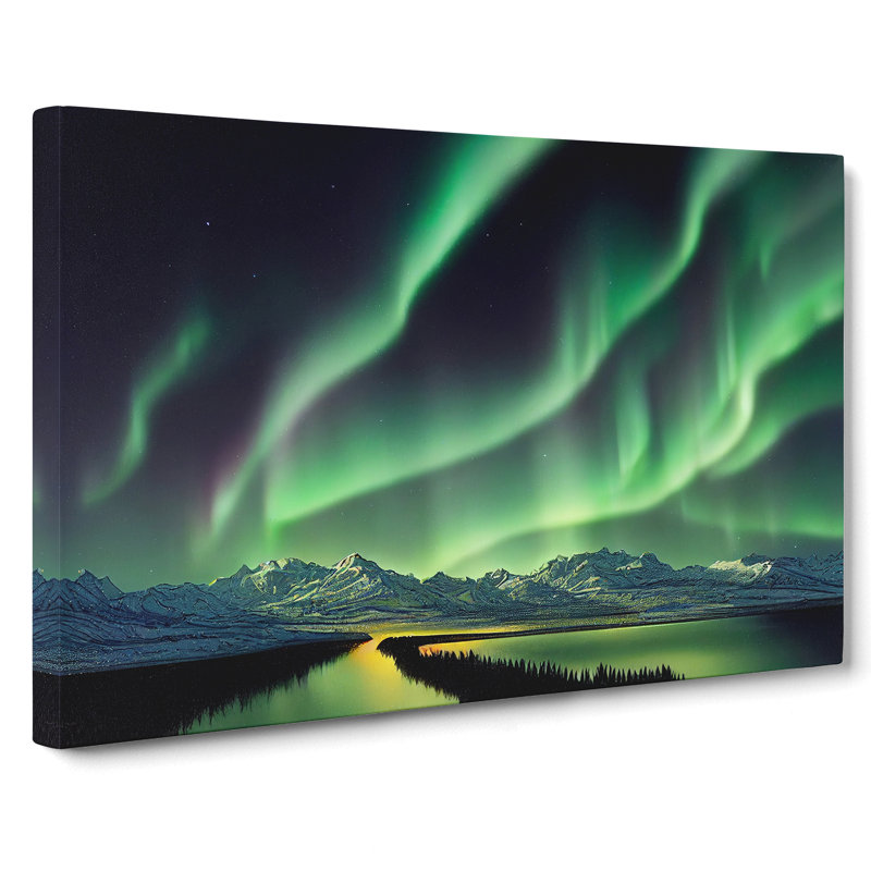 Supreme Northern Lights - Wrapped Canvas, 40cm H x 60cm W x 3cm D