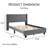 Upholstered Bed Frame with Wingback Tufted Headboard-23695136-23695149