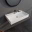 Lavabo de salle de bain mural 31-1 / 2 po x 19 po en résine de pierre avec trou pour robinet