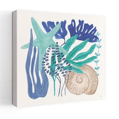Art côtier abstrait d'étoiles de mer