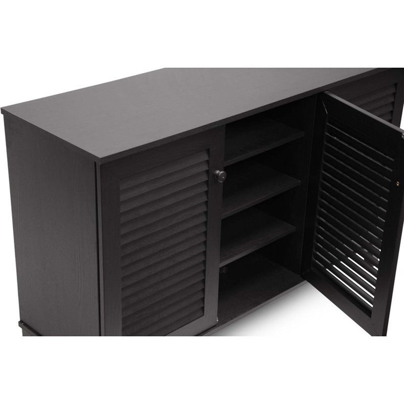 Shoe Storage Cabinet, Dark Brown
