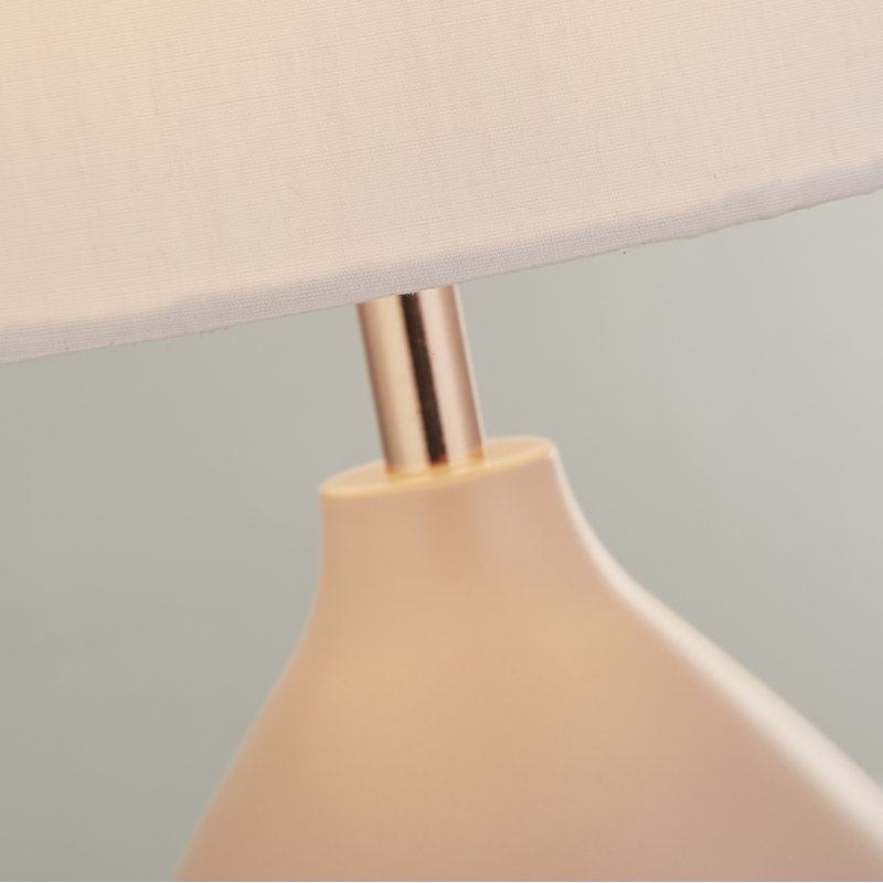 LaDarrius Metal Table Lamp, Pink, Cream