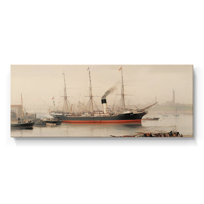 Série nautique-Lxxxix - Toile tendue avec châssis - Prêt à accrocher