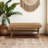 Seadrift Brown Hand-woven Water Hyacinth Accent Bench