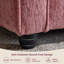 Jolie causeuse compacte en chenille avec accoudoirs floraux pour petits espaces-723829318