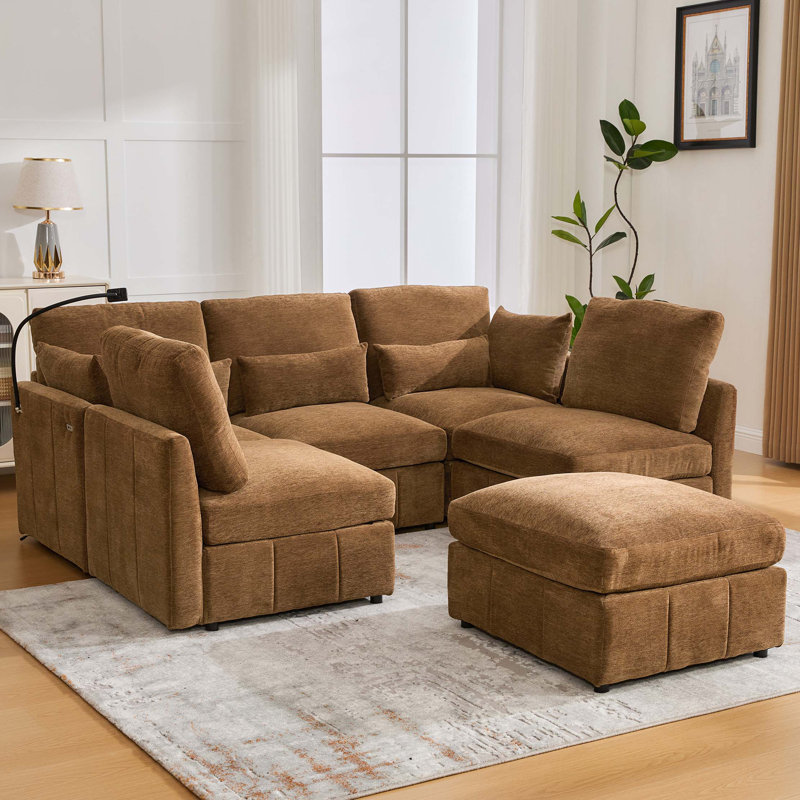 Canapé modulaire Modern, Brun