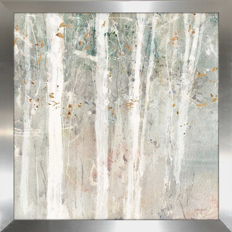 « a forestière walk ii », reproduction de peinture à l’aquarelle sur toile, H 21,5 po x l 21,5 po x P 0,75 po