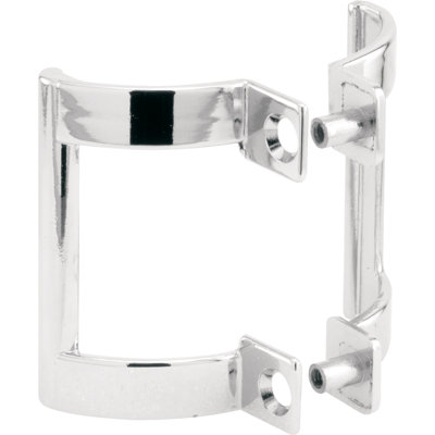 Prime-Line Diecast Shower Door Handle Set for Shower Doors or Tub Enclosure, 2 Hole Center, Chrome (1 Set)