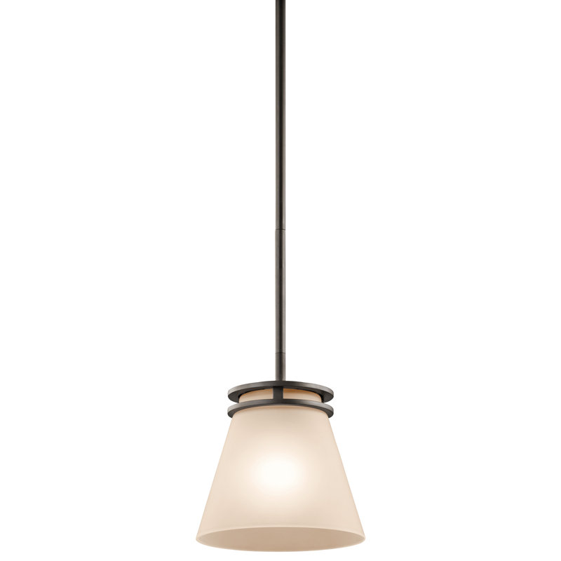 Luminaire suspendu conique à 1 lumière Chesire, Bronze vieilli