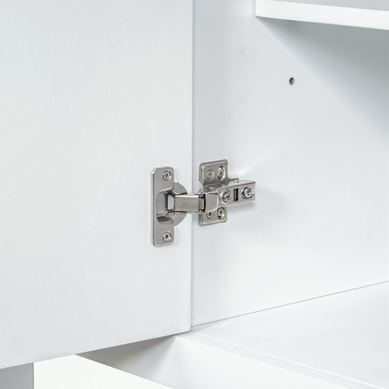 Ensemble de meuble-lavabo avec lavabo, une armoire et trois tiroirs, Blanc