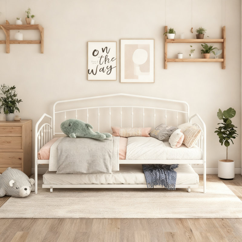 Daybed with Trundle, White