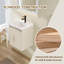 Meuble-lavabo simple mural 16 po avec comptoir en céramique flottant avec lavabo en céramique-306495594