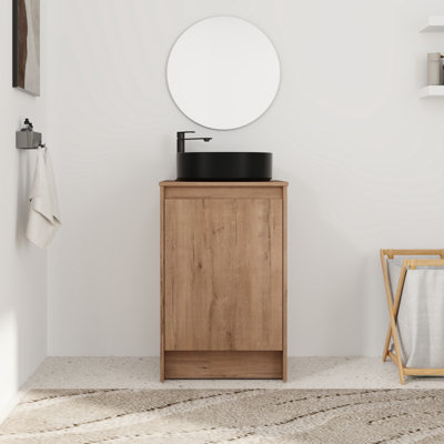 Meuble-lavabo simple 20 po avec lavabo d'art en céramique