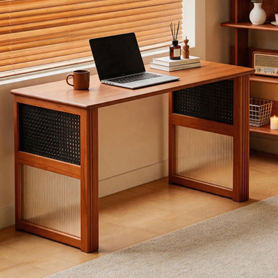 Cherry Rectangular Solid Wood desk