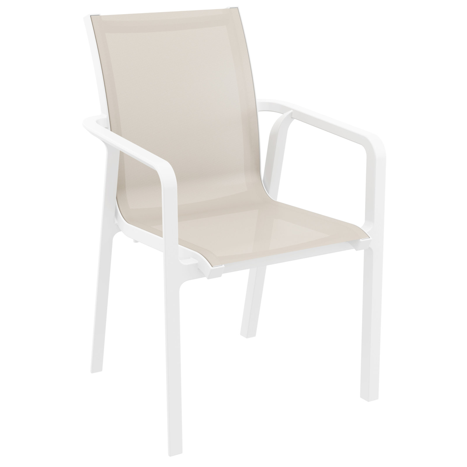 Farrah 24'' Round 2-Person Bistro Set, White/Taupe