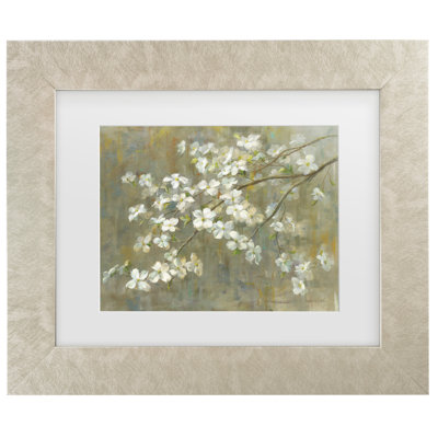 Bolog Danhui Nai Dogwood In Spring Matted Framed Art