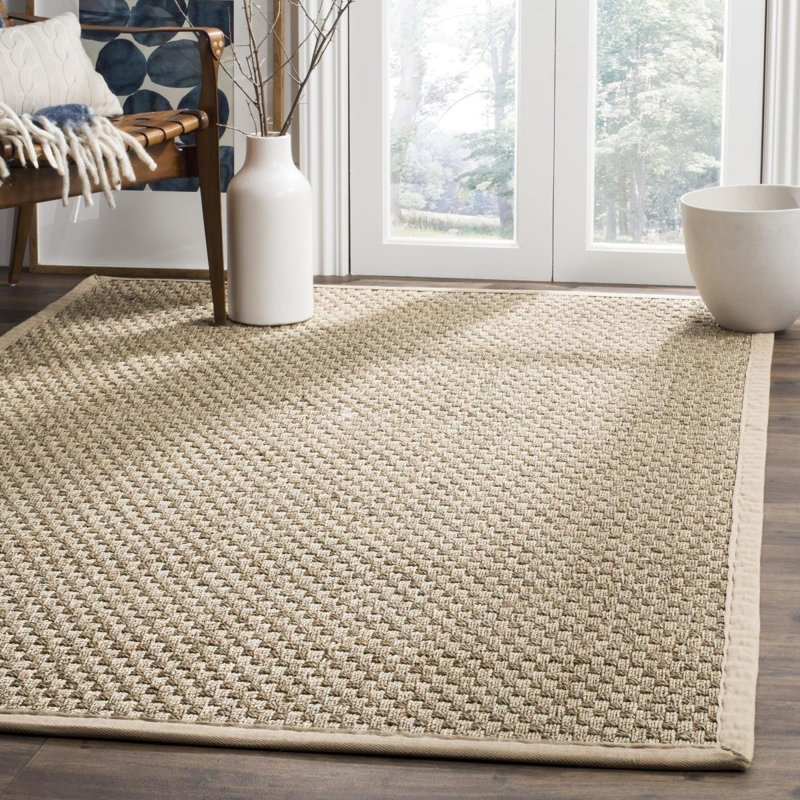 Delapena Natural Fiber Seagrass Rug, Natural/Beige, Rectangle 122 x 183 cm