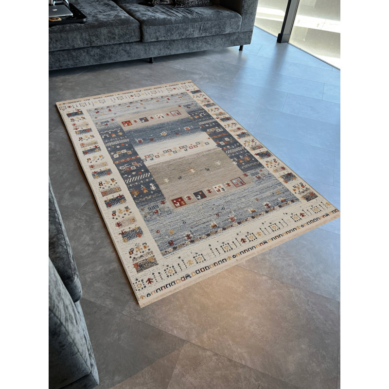 Tapis intérieur / extérieur en polypropylène tissé à la machine Krisandra, Tapis de couloir 3 pi 3 po x 8 pi 2 po