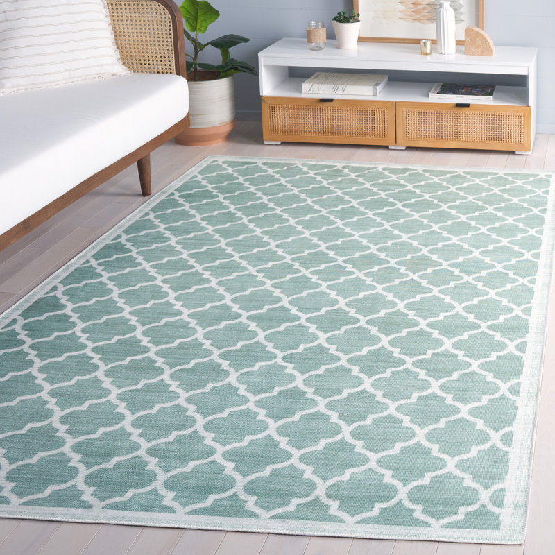 Alesya Machine Washable Performance Geometric Rug, Rectangle 5' x 8'