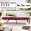 Chaise longue d'extérieur Kozyard Maya avec coussin, structure en acier thermolaqué, inclinable et réglable, housse amovible, lavable et déperlante, idéale pour la piscine et la terrasse, rouge.-28015066