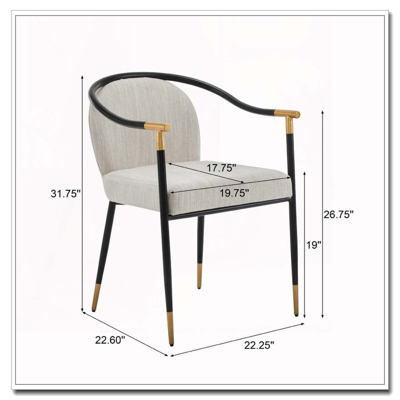 Chaise rembourrée, Beige