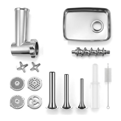 Teamson Select Stainless Steel Metal Stainless Steel Silicone Cast Iron Meat Grinder
