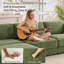 Canapé modulaire de 150 po, canapé surdimensionné en U avec repose-pieds mobile, canapé en chenille, siège très épais, vert-596448812-596449233