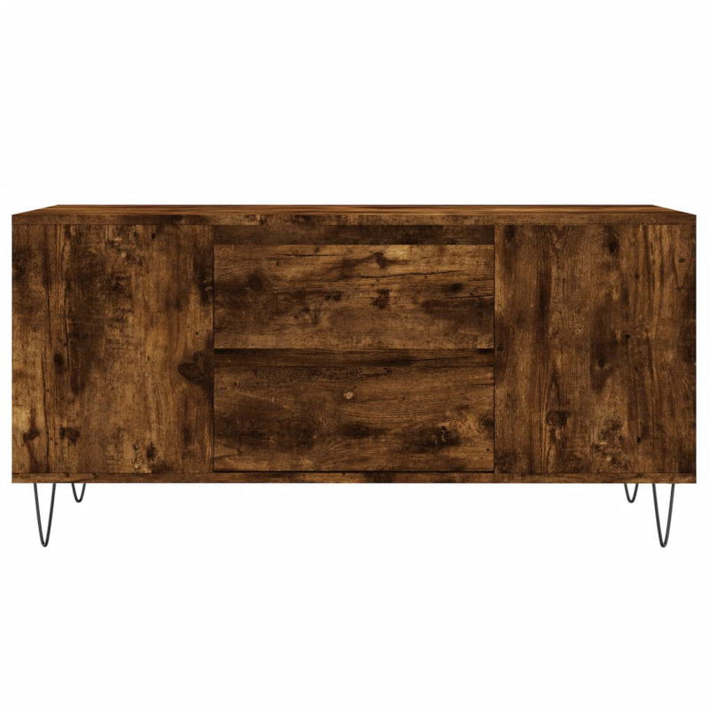 Iriemi Four Leg Coffee Table with Storage, Smoked Oak