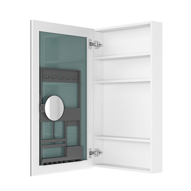 Armoire de salle de bain polyvalente avec plusieurs options de rangement et un design élégant, H 36 po x l 20 po x P 4,8 po