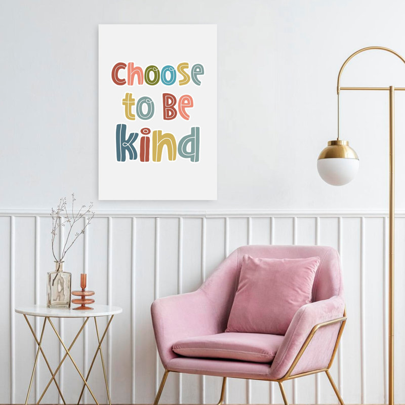 Art contemporain énergique «Be Kind», H 24 po x l 16 po