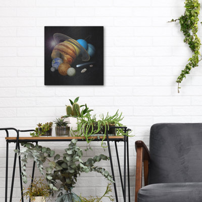 «Solar System Montage with Eight Planets Artist Concept» par la NASA, art mural en métal