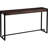 Narrow Console Table, 54", Burnt Oak, Black