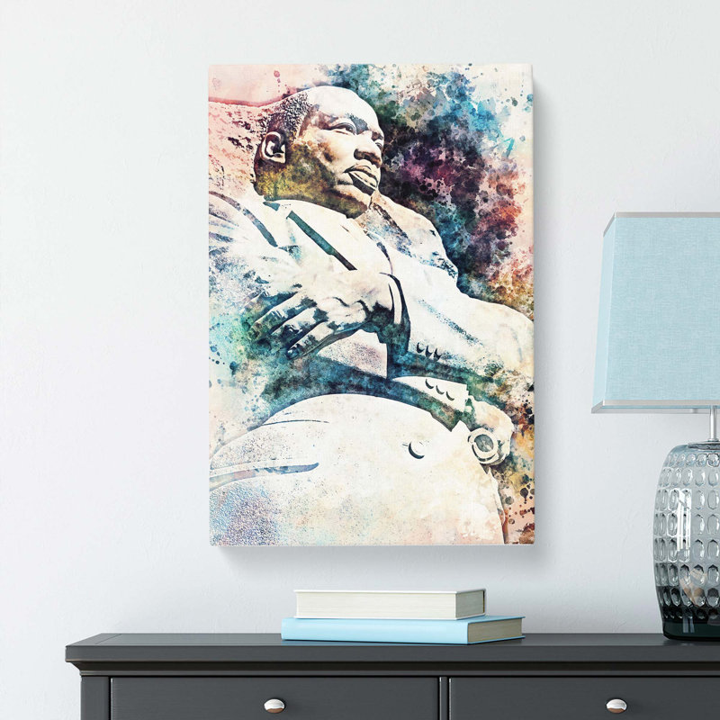 Martin Luther King Jr in Abstract - Wrapped Canvas, 91cm H x 60cm W x 3cm D