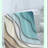 Teal Ombre Luxe: Soft Absorbent Geometric Microfiber Bath Towel Set - Modern Abstract Art for Bathroom & Kitchen