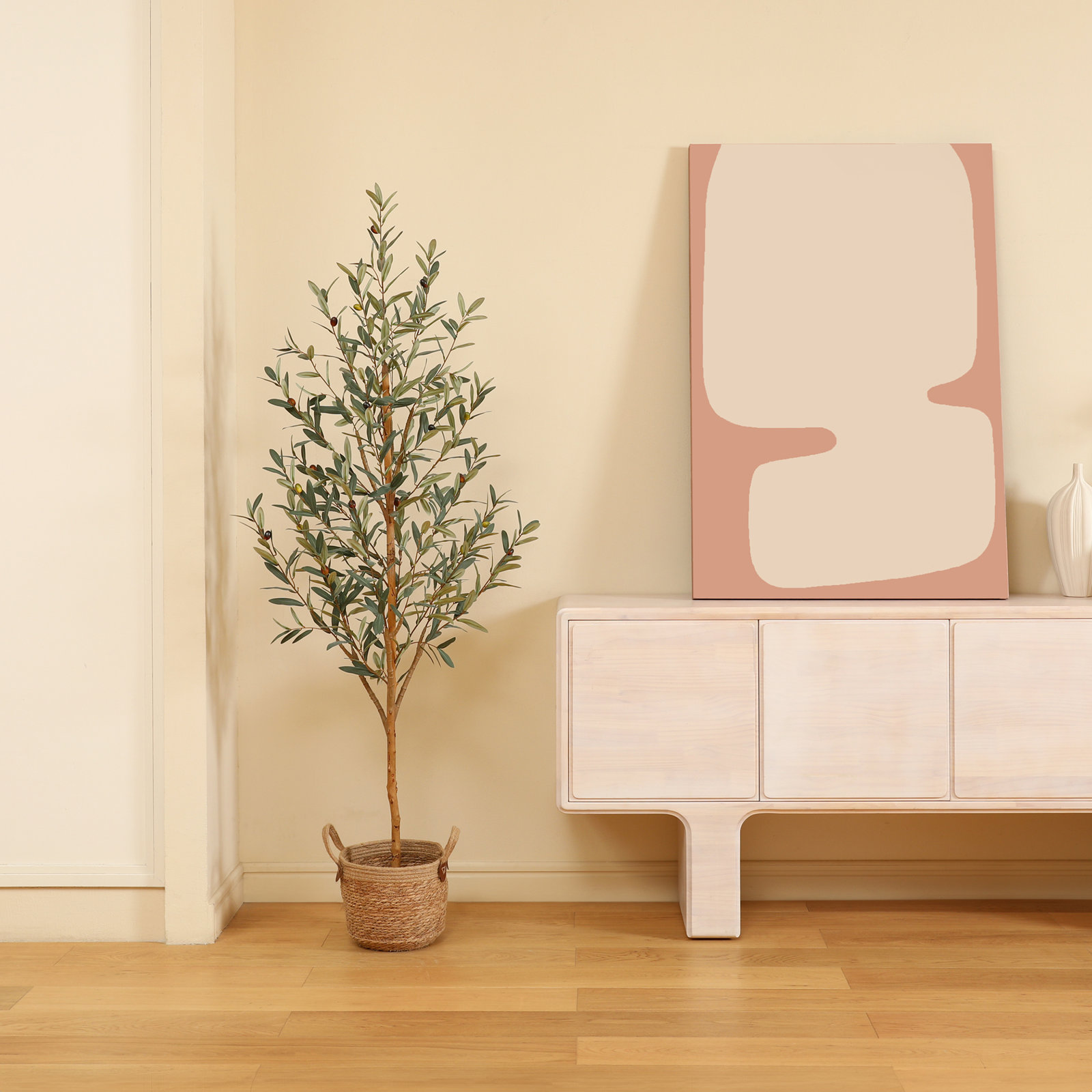 Adcock Olive Tree in Pot, 72" H x 24" W x 24" D
