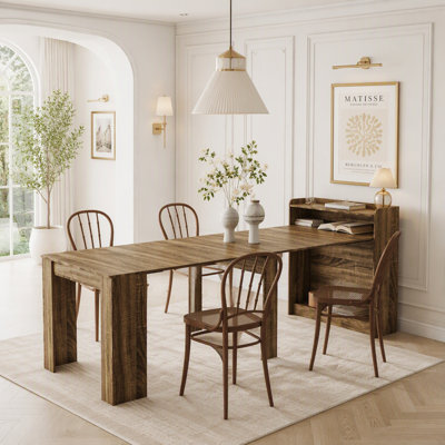 Modern Extendable Dining Table with Storage