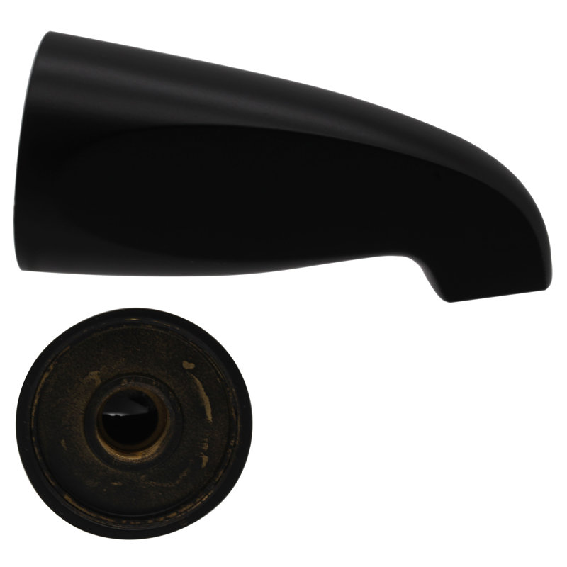 Standard 5-1/2 Inch Bathtub Spout, Matte Black
