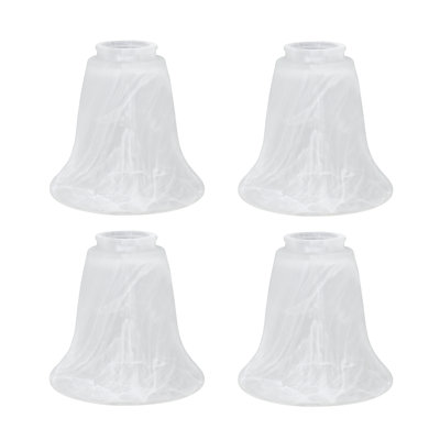 5.25 in. H x 5.5 in. W Glass Bell Ceiling Fan Fitter Shade