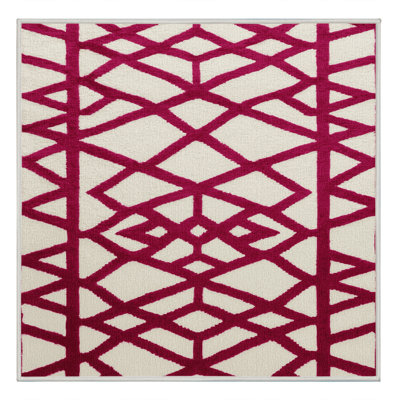 Machine Washable Trellis Beige Area Rug