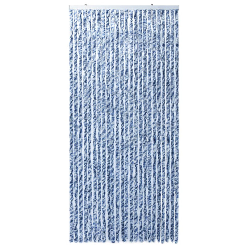 Blackout Single Curtain Panel, Blue/Silver, 100 W x 220 D cm