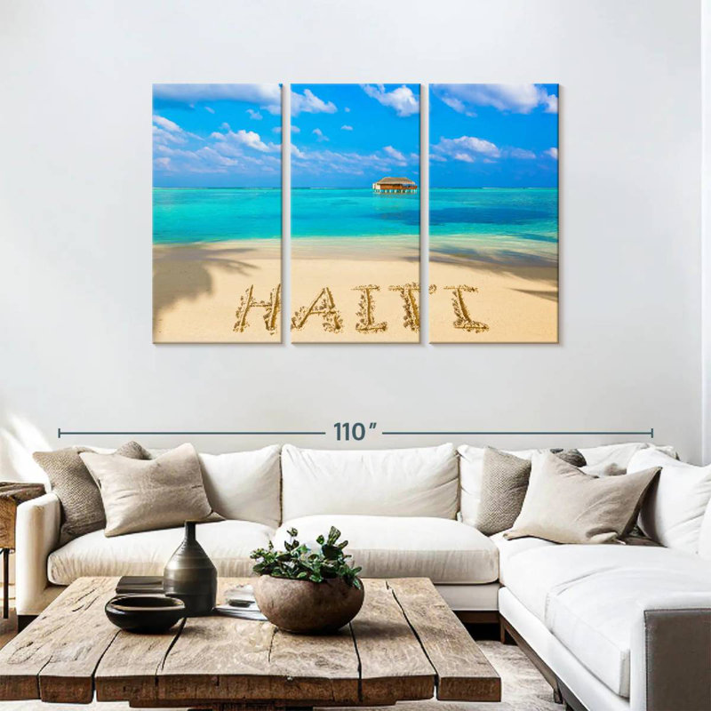 Gillard, plage d'Haïti, H 48 po x l 74 po