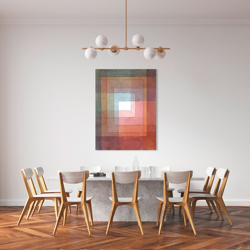 White Framed Polyphonically by Paul Klee - Wrapped Canvas Painting, 70cm H x 50cm W x 4cm D