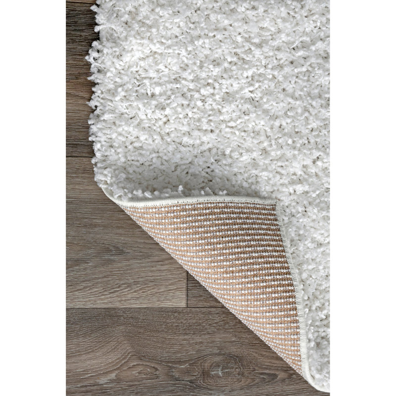 Gwenyth Solid Shag Area Rug, Runner 2'8" x 8', 2.8" Luxe Plush