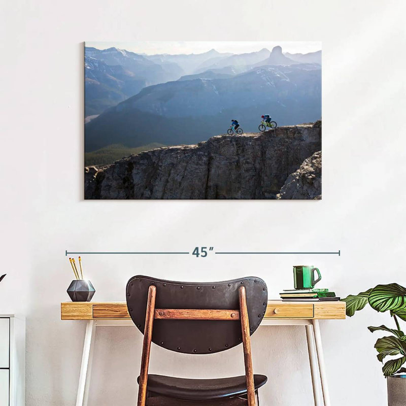Senne Biking On A Ridge, 26" H x 39" W