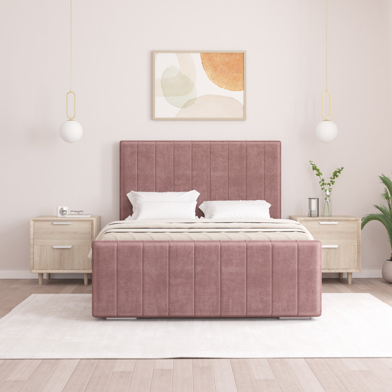 Scarlette Upholstered Bed Frame, Lilac, Single (3')
