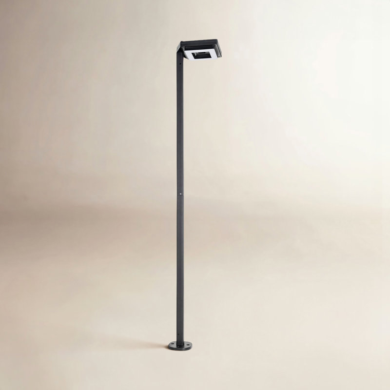 Lampadaire solaire carré à bricolage contemporain avec minuterie