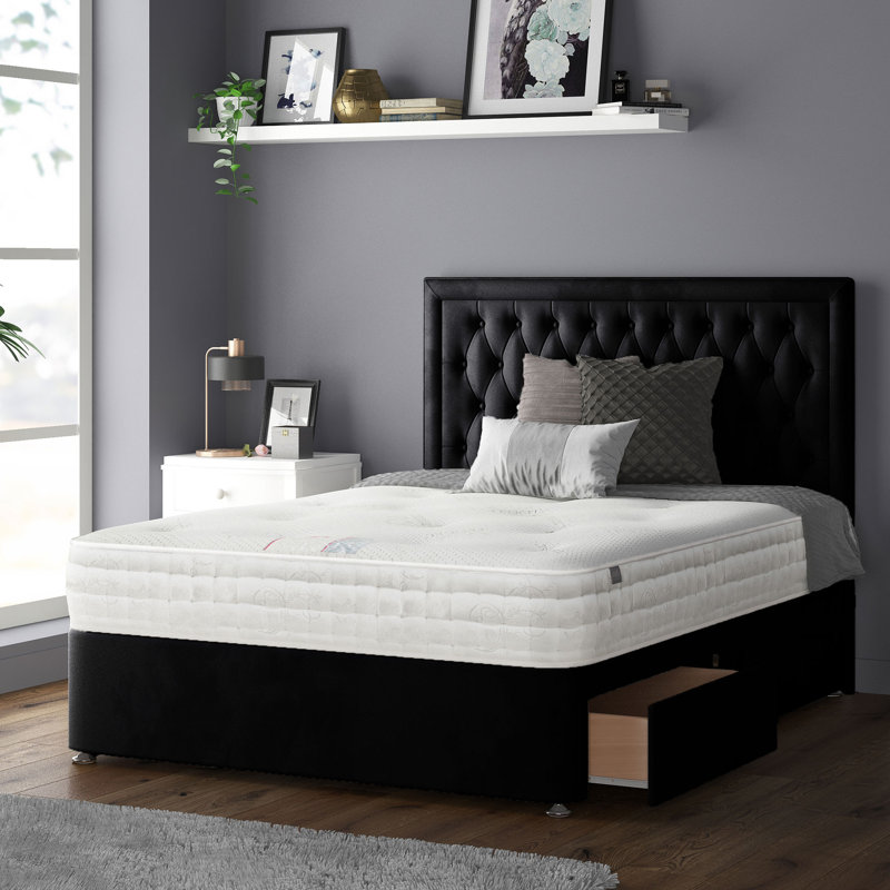 Scarborough Upholstered Headboard, Black, Small Double (4')